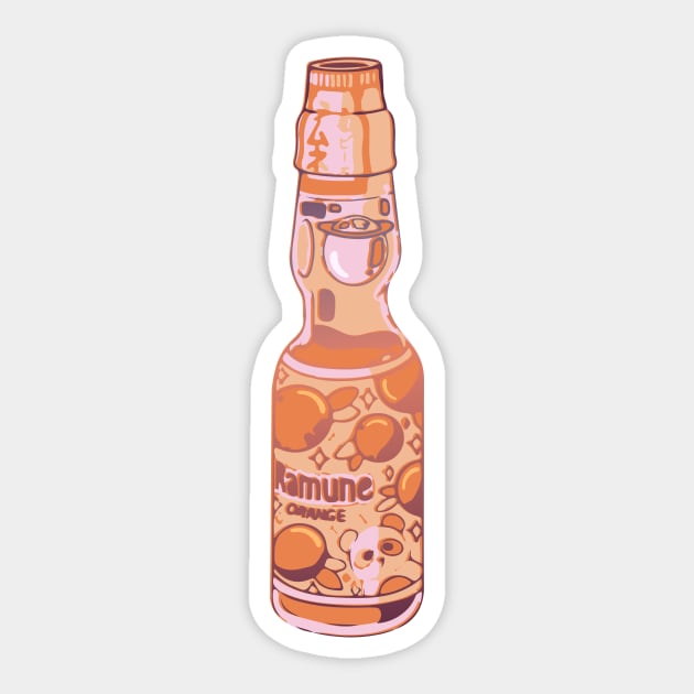 Orange Ramuné Soda! Sticker by emiliapapaya